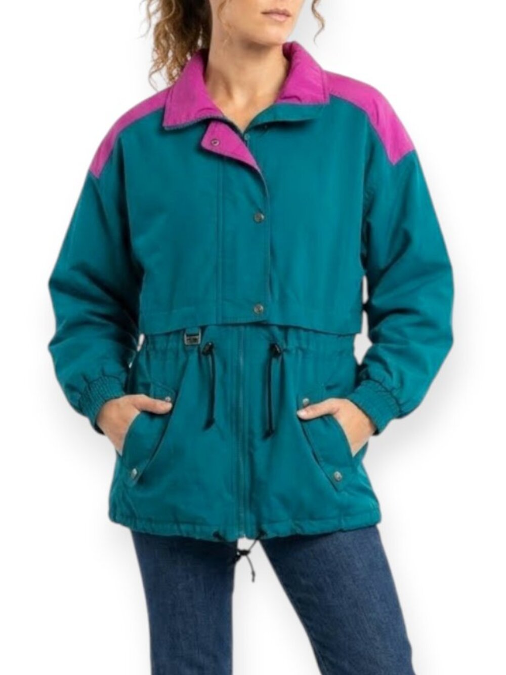 Vintage North Country Eaton 90s Dual Zip Color Block Outdoor Winter Jacket